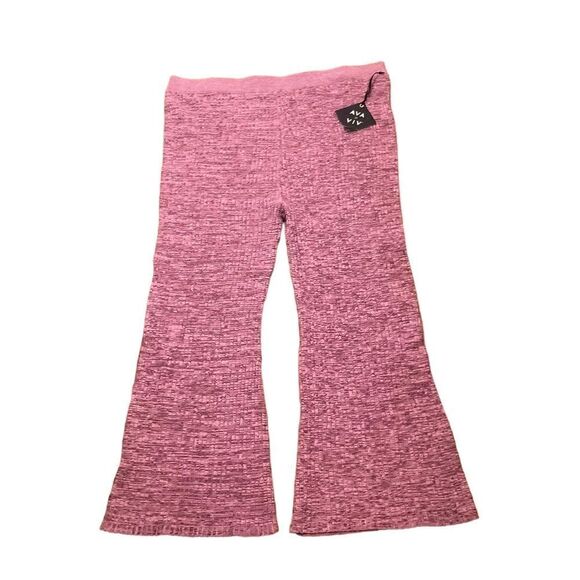 Ava + Viv High Rise Mauve Ribbed Sweater Pants, Size 2X, NWT - Picture 4 of 10